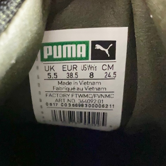 NIB Puma Basket Platform VR Sneaker Green 8 - Picture 11 of 13